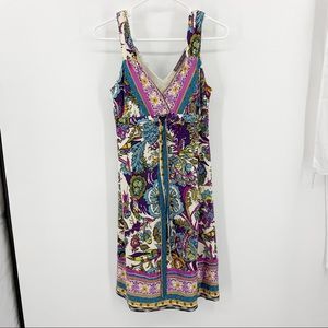 Hale Bob Floral Silk Dress XS
